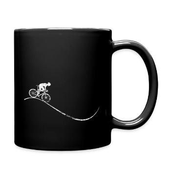 Mountainbike Radsport Fahrrad Geschenk Vintage - Tasse einfarbig - Schwarz - Rechts