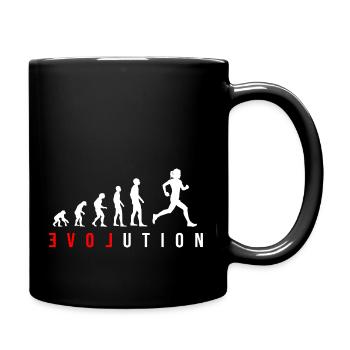 Läuferin Laufen LOVE Fitness Evolution Joggerin - Tasse einfarbig - Schwarz - Rechts