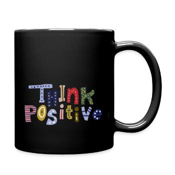 Pensez positif - Mug uni - noir - Droite