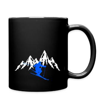 Ski montagne - Mug uni - noir - Droite