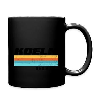 Köln Stadt Deutschland Retro - Tasse einfarbig - Schwarz - Rechts