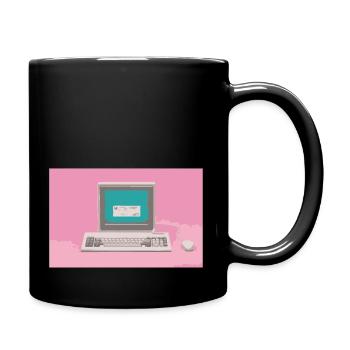 Pink Computer Y2K Retrowave - Tasse einfarbig - Schwarz - Rechts