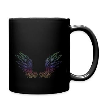 Rainbow wings - Tasse einfarbig - Schwarz - Rechts