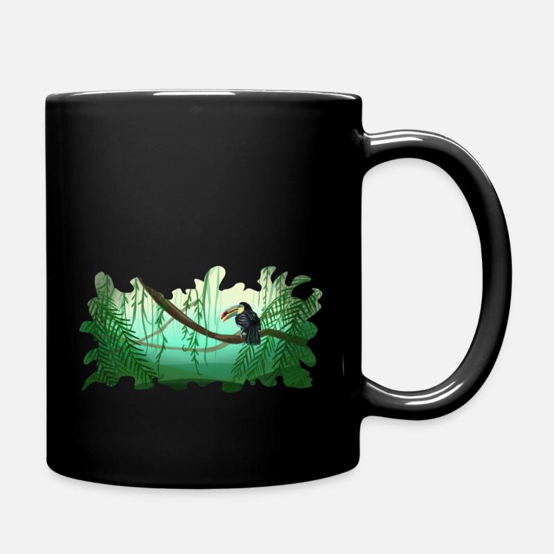 Jungle Toucan Rainforest - Full Colour Mug - black