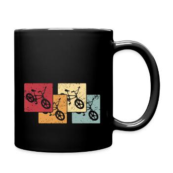 BMX Vintage Fahrrad Fans Kinder Geschenk Jungs BMX - Tasse einfarbig - Schwarz - Rechts