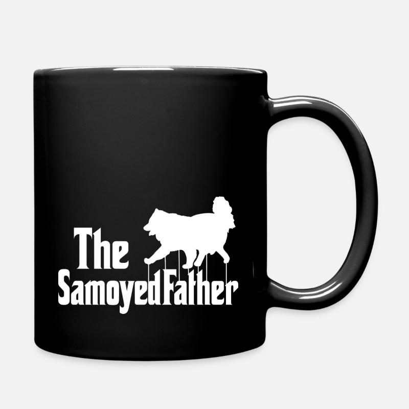 Samojeden Hund Herren Motiv Samojede Papa - Tasse einfarbig - Schwarz