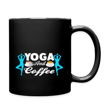 Yoga And Coffee - Full Colour Mug - black - Right