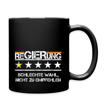 reGIERung schlechte Bewertung - Tasse einfarbig - Schwarz - Rechts