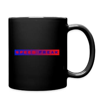 Speed Freak with blue red background - Full Colour Mug - black - Right