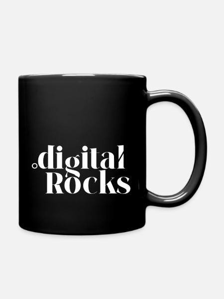 Digital Rocks Blanc - Mug uni - noir