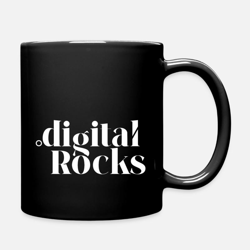Digital Rocks White - Full Colour Mug - black