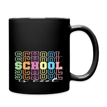 School is cool - Full Colour Mug - black - Right