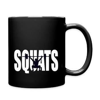 squats gym logo - Full Colour Mug - black - Right