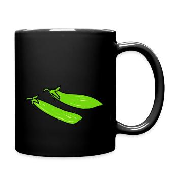 Mange Tout Vegetable Doodle - Full Colour Mug - black - Right