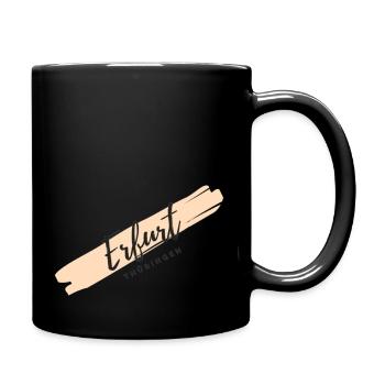 Erfurt - Tasse einfarbig - Schwarz - Rechts