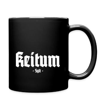 Keitum - Sylt - Nordsee - Insel - Urlaub - Strand - Tasse einfarbig - Schwarz - Rechts