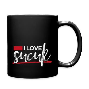 I Love Sucuk Turkish Sausage Garlic Delicious Food - Full Colour Mug - black - Right