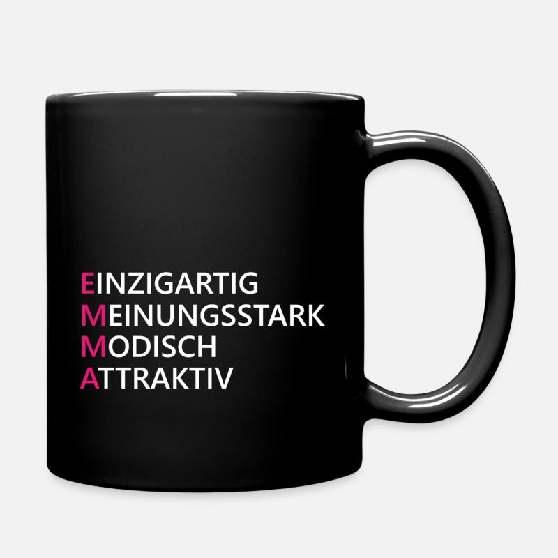 Emma Name Geschenk - Tasse einfarbig - Schwarz