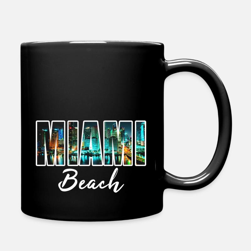 plage de miami - Mug uni - noir