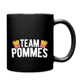 Team Pommes French Fries Crew Pommes Frites Gesche - Tasse einfarbig - Schwarz - Rechts