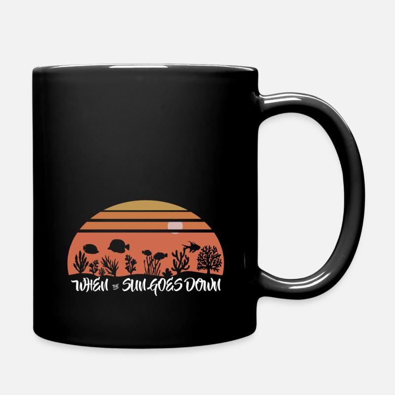 Sonnenuntergang - Tasse einfarbig - Schwarz