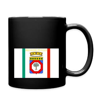 Region Apulien - Tasse einfarbig - Schwarz - Rechts