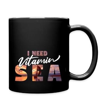 I need vitamin sea - Sailing Boat maritim - Tasse einfarbig - Schwarz - Rechts