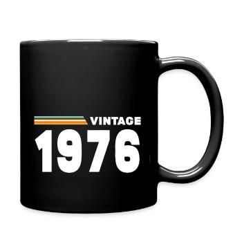 Jahrgang 1976 - Tasse einfarbig - Schwarz - Rechts