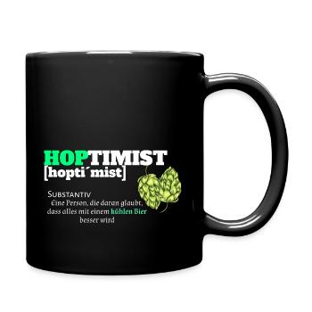 Bier Motiv Party Spruch Duden Übersetzung - Tasse einfarbig - Schwarz - Rechts