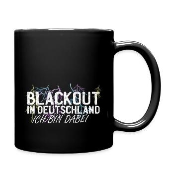 blackout Deutschland Stromausfall Energiekrise - Tasse einfarbig - Schwarz - Rechts