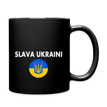 Slava ukraini - Mug uni - noir - Droite