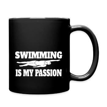 Schwimmerin Schwimmen Frau Schwimmer Schwimmverein - Tasse einfarbig - Schwarz - Rechts