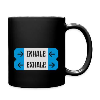 Inspirez expirez Yoga citation - Mug uni - noir - Droite