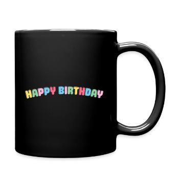 Happy Birthday Congratulations Birthday - Full Colour Mug - black - Right