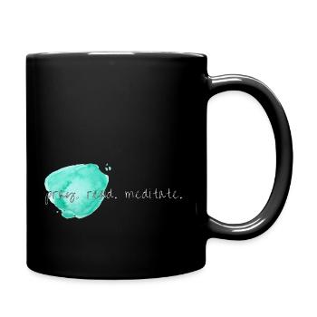 Priez Lisez Méditez blanc - Josué 1:8 - Mug uni - noir - Droite