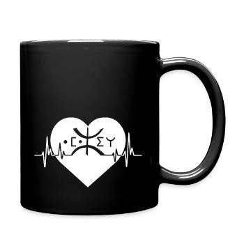 Amazigh Kabyle Herzschlag - Tasse einfarbig - Schwarz - Rechts