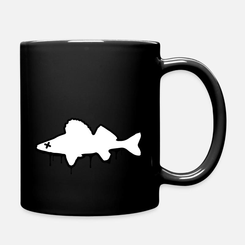 Zander Crime Scene - Anglergeschenk - Full Colour Mug - black