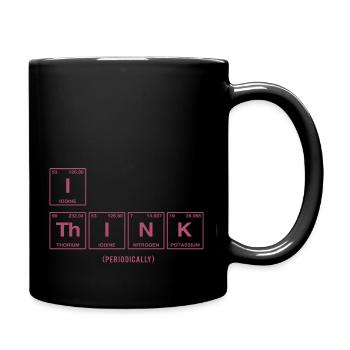 Je PENSE (périodiquement) - Drôles de dictons - Mug uni - noir - Droite