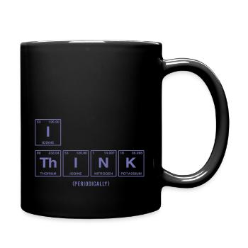 Je PENSE (périodiquement) - Drôles de dictons - Mug uni - noir - Droite