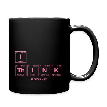 Je PENSE (périodiquement) - Tableau périodique satirique - Mug uni - noir - Droite