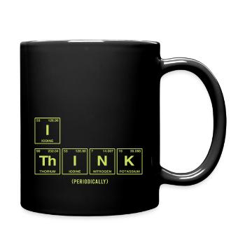 Je PENSE (périodiquement) - Tableau périodique satirique - Mug uni - noir - Droite