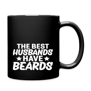 The Best Husbands have Beards - Tasse einfarbig - Schwarz - Rechts