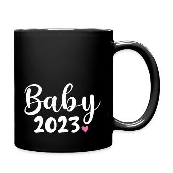 Baby 2023 - Tasse einfarbig - Schwarz - Rechts