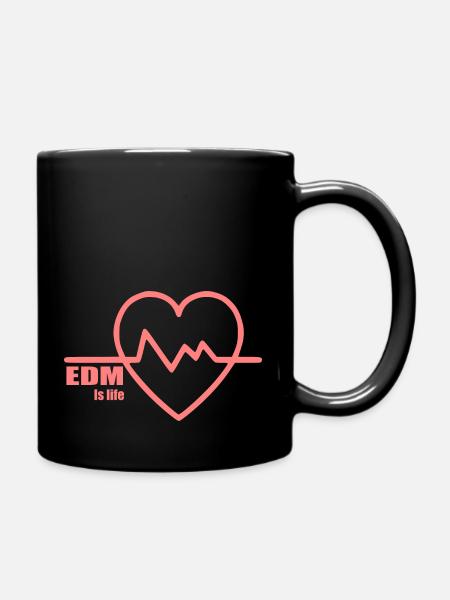 EDM ist Leben - Tasse einfarbig - Schwarz