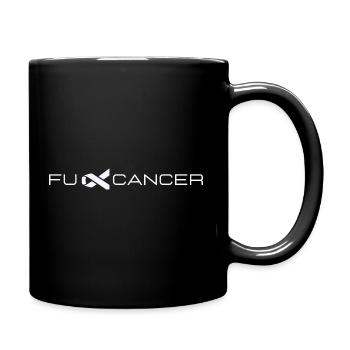 Gemeinsam gegen Krebs weiß groß - Tasse einfarbig - Schwarz - Rechts