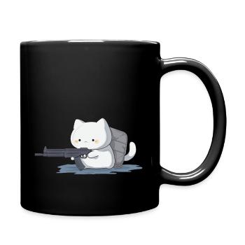 PewPew Kitty - Tasse einfarbig - Schwarz - Rechts