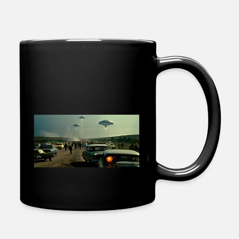 Ufo Attack - Tasse einfarbig - Schwarz