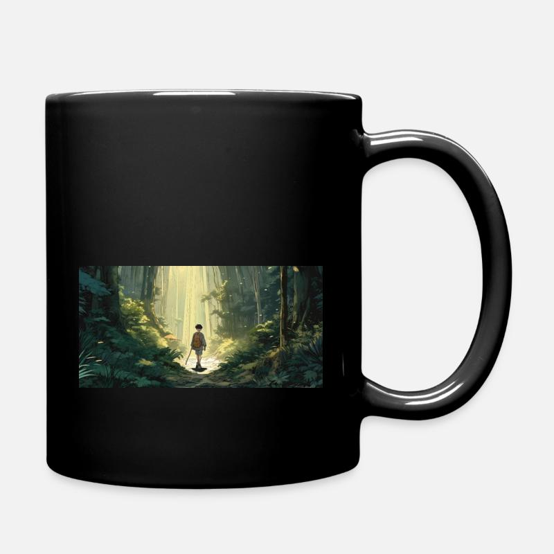 Bambus Wald - Tasse einfarbig - Schwarz