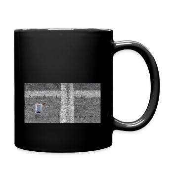 The cross on the house facade - Full Colour Mug - black - Right