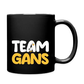 Gans Gänse - Tasse einfarbig - Schwarz - Rechts